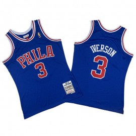 Camiseta Allen Iverson #3 Philadelphia 76ers 96/97 Classic Edition Azul 