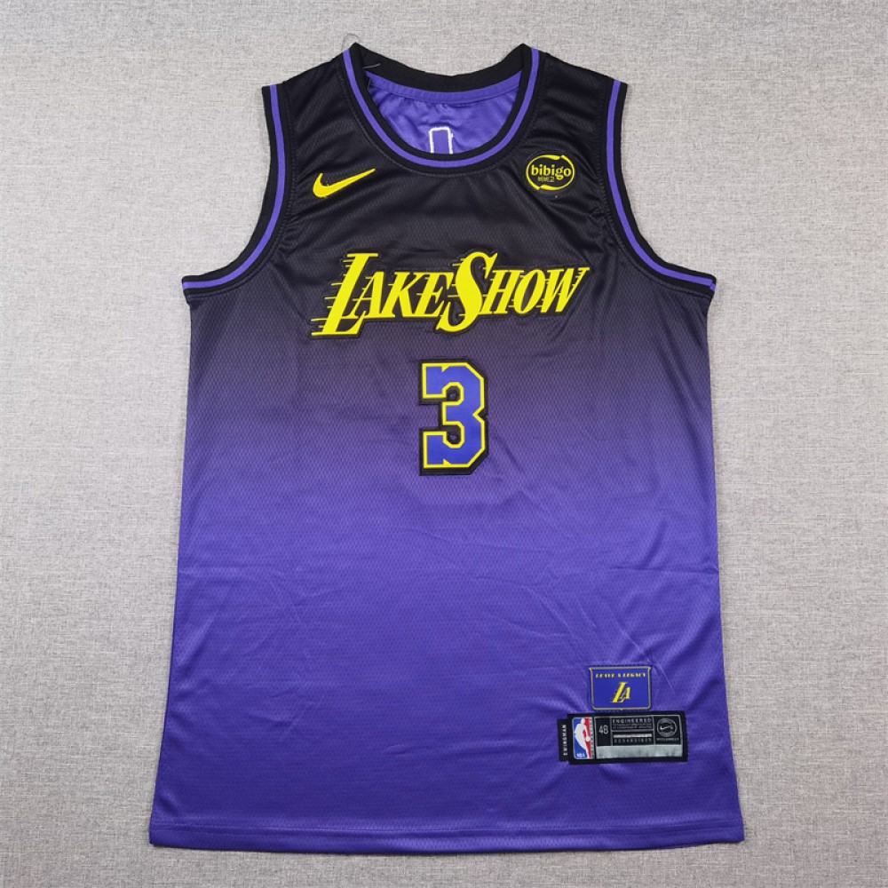 Camiseta Anthony Davis #3 Los Angeles Lakers 2025 Púrpura City Edition Camiseta Anthony Davis #3 Los Angeles Lakers 2025 Púrpura City Edition