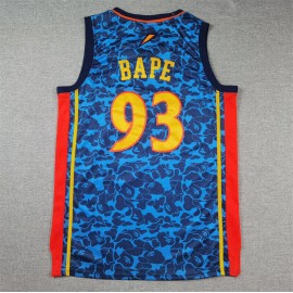Camiseta Bape #93 Golden State Warriors Azul Camiseta Bape #93 Golden State Warriors Azul