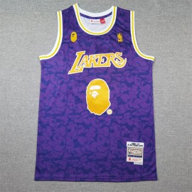 Camiseta Bape #93 Los Angeles Lakers Púrpura
