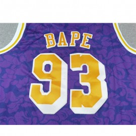 Camiseta Bape #93 Los Angeles Lakers Púrpura Camiseta Bape #93 Los Angeles Lakers Púrpura