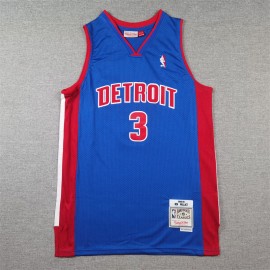 Camiseta Ben Wallace #3 Detroit Pistons Retro Azul
