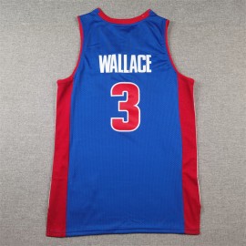 Camiseta Ben Wallace #3 Detroit Pistons Retro Azul Camiseta Ben Wallace #3 Detroit Pistons Retro Azul