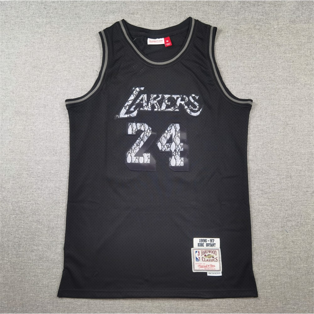 Camiseta Kobe Bryant #24 Los Angeles Lakers Retro Negro con Estampado de Serpiente Camiseta Kobe Bryant #24 Los Angeles Lakers Retro Negro con Estampado de Serpiente