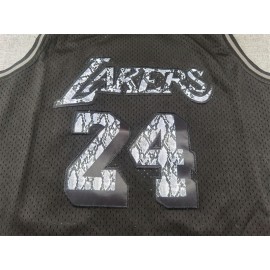 Camiseta Kobe Bryant #24 Los Angeles Lakers Retro Negro con Estampado de Serpiente Camiseta Kobe Bryant #24 Los Angeles Lakers Retro Negro con Estampado de Serpiente