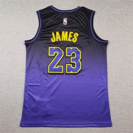 Camiseta LeBron James #23 Los Angeles Lakers 2025 Púrpura City Edition Camiseta LeBron James #23 Los Angeles Lakers 2025 Púrpura City Edition