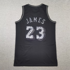 Camiseta LeBron James #23 Los Angeles Lakers Retro Negro con Estampado de Serpiente Camiseta LeBron James #23 Los Angeles Lakers Retro Negro con Estampado de Serpiente