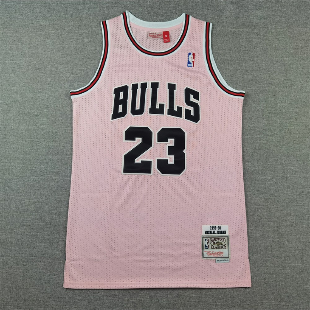 Camiseta Michael Jordan #23 Chicago Bulls Retro Rosa Camiseta Michael Jordan #23 Chicago Bulls Retro Rosa
