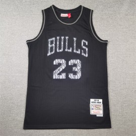 Camiseta Michael Jordan #23 Chicago Bulls Retro Negro con Estampado de Serpiente