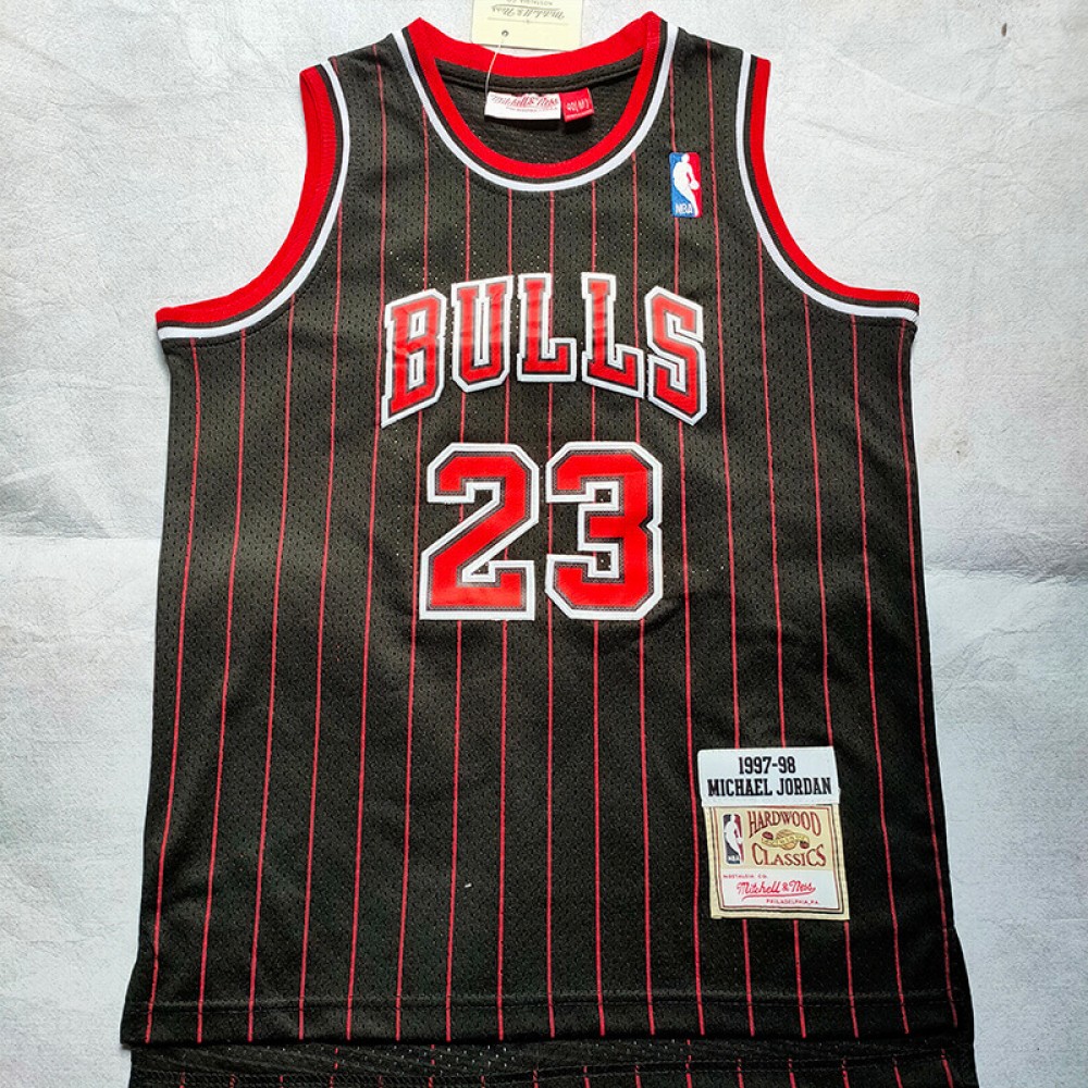 Camiseta Michael Jordan #23 Chicago Bulls Retro Negro-Rojo Niño  Camiseta Michael Jordan #23 Chicago Bulls Retro Negro-Rojo Niño
