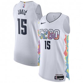 Camiseta Nikola Jokić #15 Denver Nuggets 24/25 City Edition Blanco