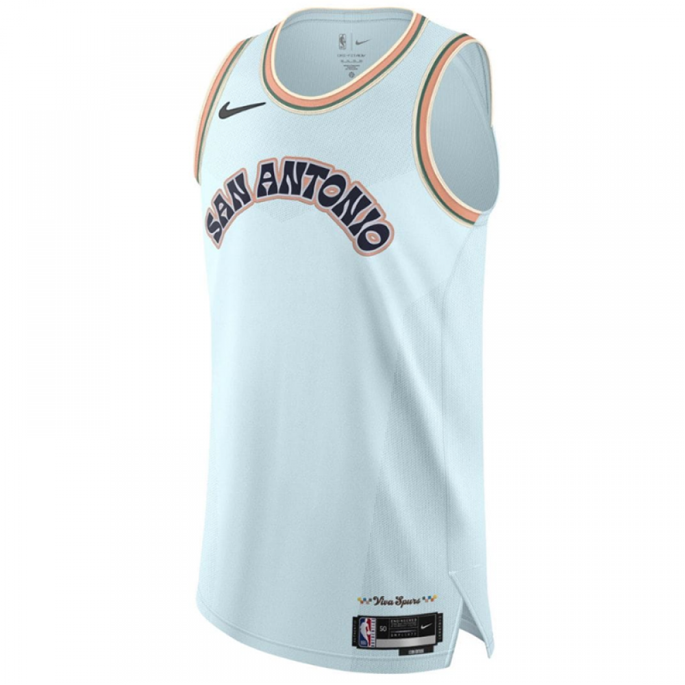 Camiseta San Antonio Spurs 2024 City Edition Azul Claro Camiseta San Antonio Spurs 2024 City Edition Azul Claro