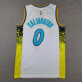 Camiseta Tyrese Haliburton #0 Indiana Pacers 2025 Blanco City Edition Camiseta Tyrese Haliburton #0 Indiana Pacers 2025 Blanco City Edition