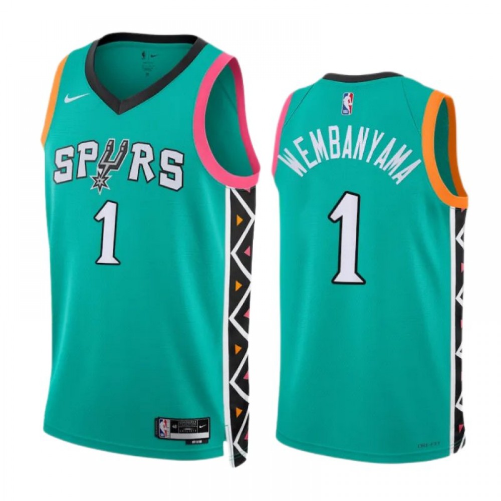 Camiseta Victor Wembanyama #1 San Antonio Spurs 2023 Verde City Edition Camiseta Victor Wembanyama #1 San Antonio Spurs 2023 Verde City Edition