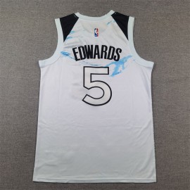 Camiseta Anthony Edwards #5 Minnesota Timberwolves 2025 City Edition Blanco Camiseta Anthony Edwards #5 Minnesota Timberwolves 2025 City Edition Blanco