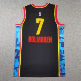 Camiseta Chet Holmgren #7 Oklahoma City Thunder 2025 City Edition Negro Camiseta Chet Holmgren #7 Oklahoma City Thunder 2025 City Edition Negro