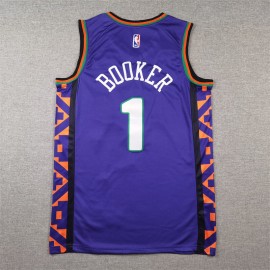 Camiseta Devin Booker #1 Phoenix Suns 2025 City Edition Morado Camiseta Devin Booker #1 Phoenix Suns 2025 City Edition Morado