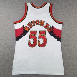 Camiseta Dikembe Mutombo #55 Atlanta Hawks 2001/02 Icon Edition Blanco Camiseta Dikembe Mutombo #55 Atlanta Hawks 2001/02 Icon Edition Blanco