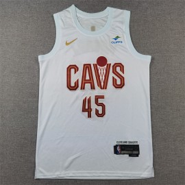 Camiseta Donovan Mitchell #45 Cleveland Cavaliers 2024 Blanco