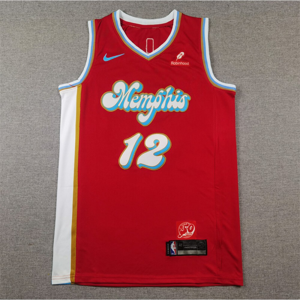 Camiseta Ja Morant #12 Memphis Grizzlies 2025 City Edition Rojo Camiseta Ja Morant #12 Memphis Grizzlies 2025 City Edition Rojo