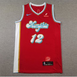 Camiseta Ja Morant #12 Memphis Grizzlies 2025 City Edition Rojo