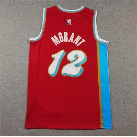 Camiseta Ja Morant #12 Memphis Grizzlies 2025 City Edition Rojo Camiseta Ja Morant #12 Memphis Grizzlies 2025 City Edition Rojo