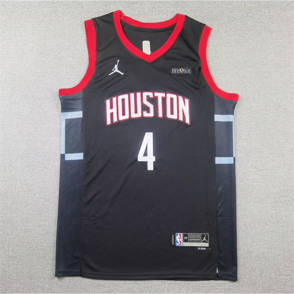 Camiseta Jalen Green #4 Houston Rockets 2025 Negro Camiseta Jalen Green #4 Houston Rockets 2025 Negro