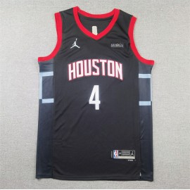 Camiseta Jalen Green #4 Houston Rockets 2025 Negro