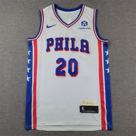 Camiseta Jared Dane McCain #20 Philadelphia 76ers 2025 Blanco