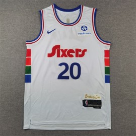 Camiseta Jared Dane McCain #20 Philadelphia 76ers 2025 City Edition Blanco