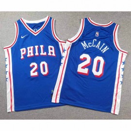 Camiseta Jared Dane McCain #20 Philadelphia 76ers 2025 Icon Edition Azul Niño