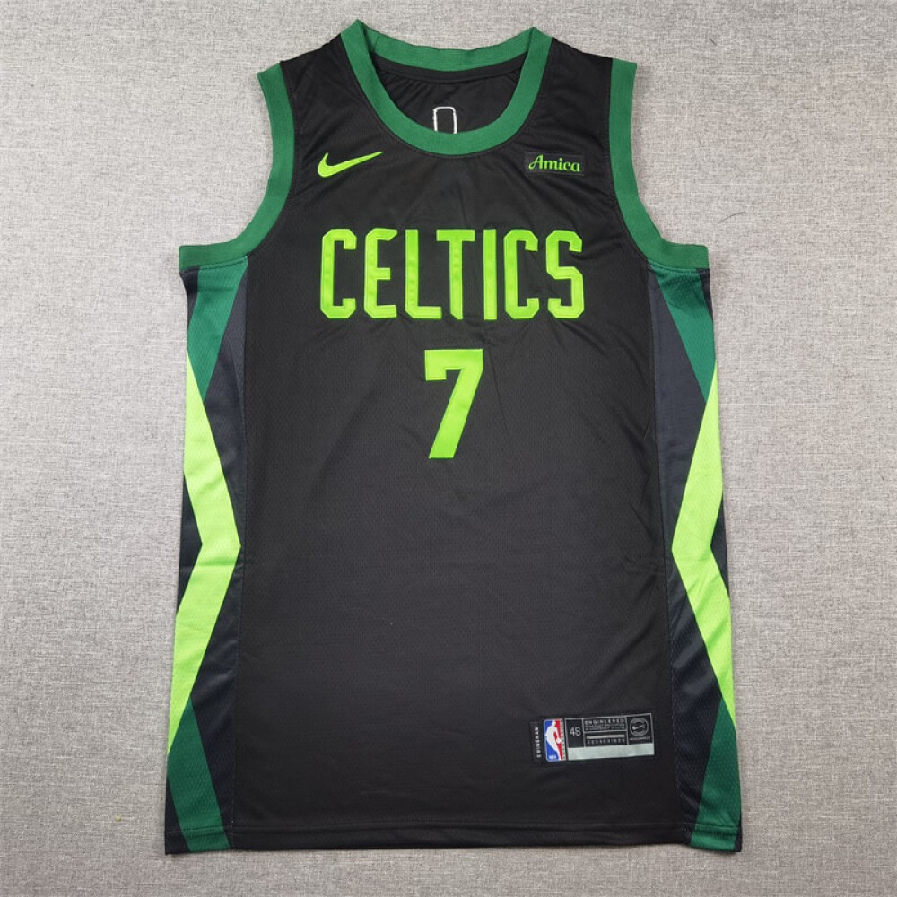 Camiseta Jaylen Brown #7 Boston Celtics 2025 City Edition Negro Camiseta Jaylen Brown #7 Boston Celtics 2025 City Edition Negro