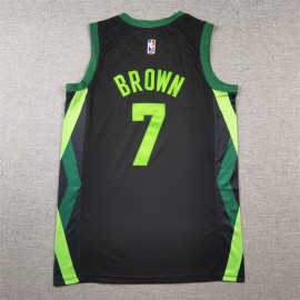 Camiseta Jaylen Brown #7 Boston Celtics 2025 City Edition Negro Camiseta Jaylen Brown #7 Boston Celtics 2025 City Edition Negro