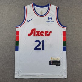 Camiseta Joel Embiid #21 Philadelphia 76ers 2025 City Edition Blanco