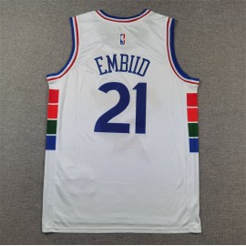 Camiseta Joel Embiid #21 Philadelphia 76ers 2025 City Edition Blanco Camiseta Joel Embiid #21 Philadelphia 76ers 2025 City Edition Blanco