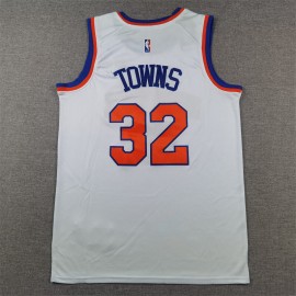 Camiseta Karl-Anthony Towns #32 New York Knicks 2024 Blanco Camiseta Karl-Anthony Towns #32 New York Knicks 2024 Blanco