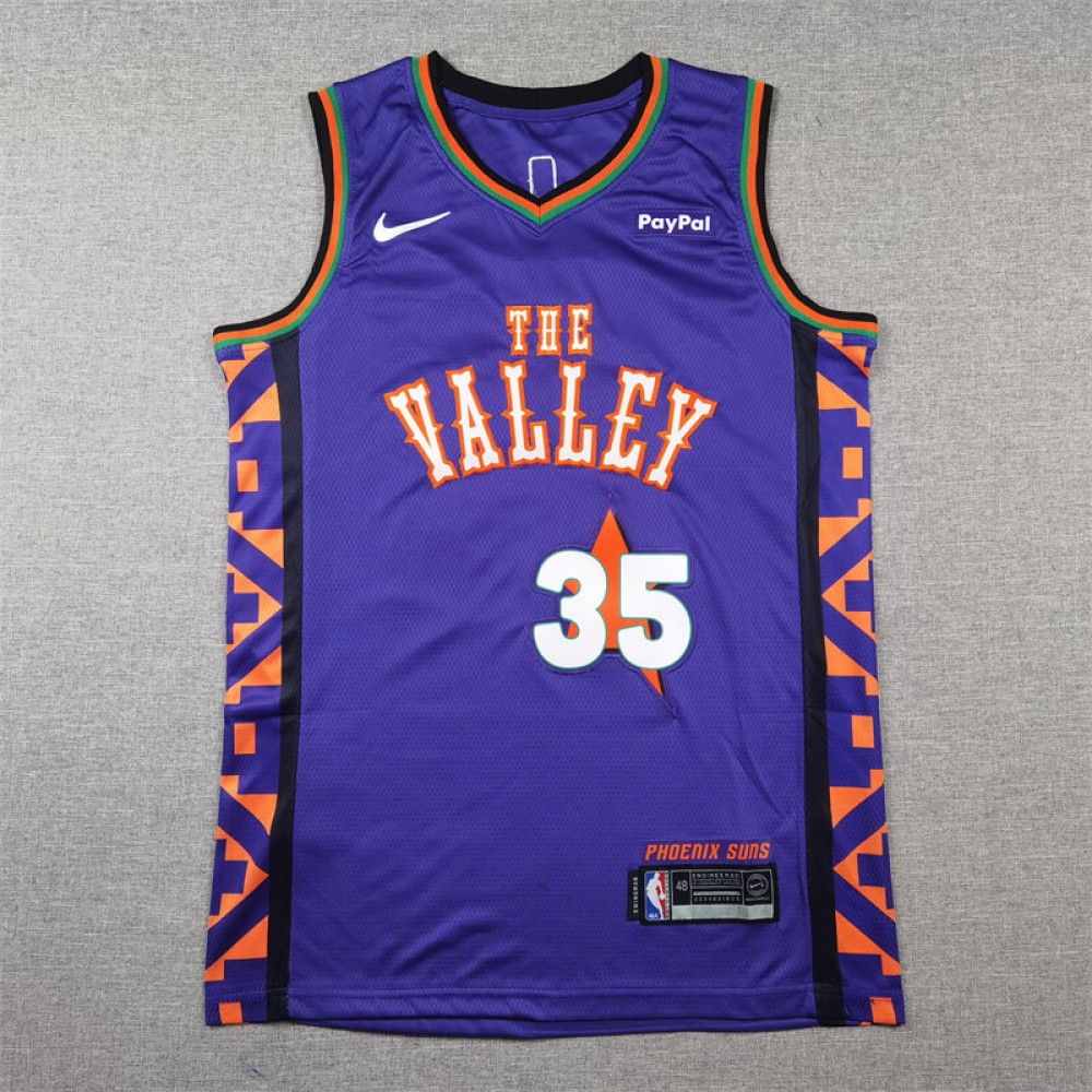 Camiseta Kevin Durant #35 Phoenix Suns 2025 City Edition Morado Camiseta Kevin Durant #35 Phoenix Suns 2025 City Edition Morado