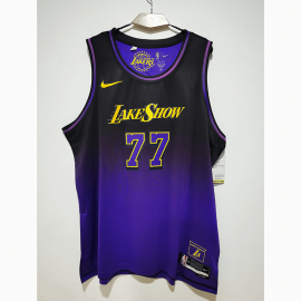 Camiseta Luka Doncic #77 Los Angeles Lakers 2025 Púrpura City Edition