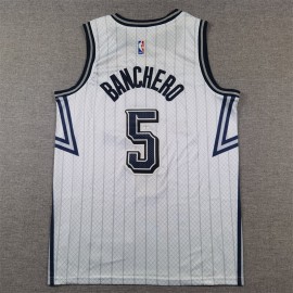 Camiseta Paolo Banchero #5 Orlando Magic 2025 City Edition Blanco Camiseta Paolo Banchero #5 Orlando Magic 2025 City Edition Blanco