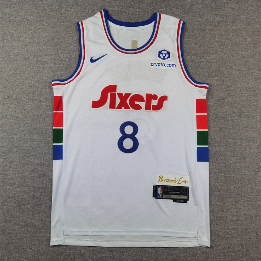 Camiseta Paul George #8 Philadelphia 76ers 2025 City Edition Blanco Camiseta Paul George #8 Philadelphia 76ers 2025 City Edition Blanco