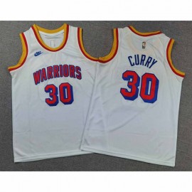 Camiseta Stephen Curry #30 Golden State Warriors 2025 Icon Edition Blanco Niño
