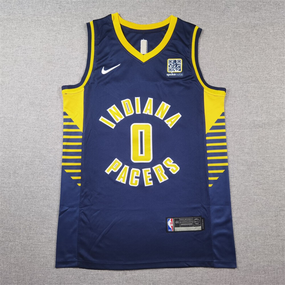 Camiseta Tyrese Haliburton #0 Indiana Pacers 2025 Icon Edition Azul Marino Camiseta Tyrese Haliburton #0 Indiana Pacers 2025 Icon Edition Azul Marino