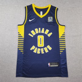 Camiseta Tyrese Haliburton #0 Indiana Pacers 2025 Icon Edition Azul Marino