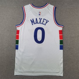 Camiseta Tyrese Maxey #0 Philadelphia 76ers 2025 City Edition Blanco Camiseta Tyrese Maxey #0 Philadelphia 76ers 2025 City Edition Blanco