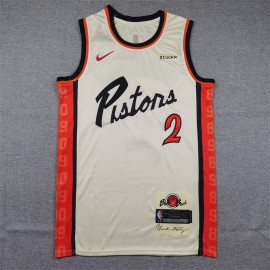 Camiseta Cade Cunningham #2 Detroit Pistons 2025 City Edition Beige