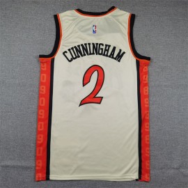 Camiseta Cade Cunningham #2 Detroit Pistons 2025 City Edition Beige Camiseta Cade Cunningham #2 Detroit Pistons 2025 City Edition Beige