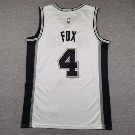 Camiseta De'Aaron Fox #4 San Antonio Spurs Blanco Camiseta De'Aaron Fox #4 San Antonio Spurs Blanco