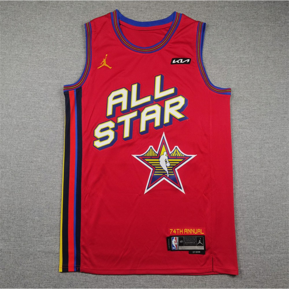 Camiseta Giannis Antetokounmpo #34 All-Star 2025 Rojo Camiseta Giannis Antetokounmpo #34 All-Star 2025 Rojo