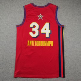 Camiseta Giannis Antetokounmpo #34 All-Star 2025 Rojo Camiseta Giannis Antetokounmpo #34 All-Star 2025 Rojo