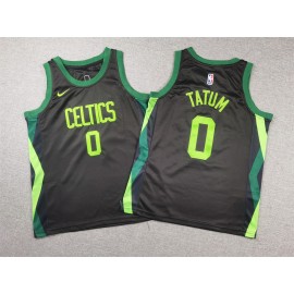Camiseta Jayson Tatum #0 Boston Celtics 2025 Negro City Edition Niño